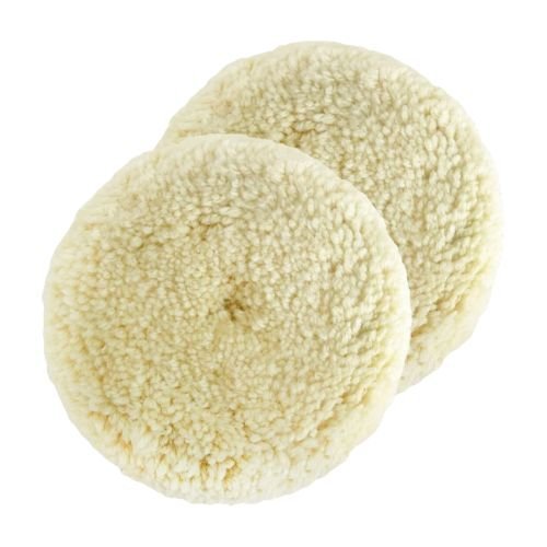 High Teck 3 Inch Dia Wool Compound Buffing Pads, 2 pack - VirtuColor Supply