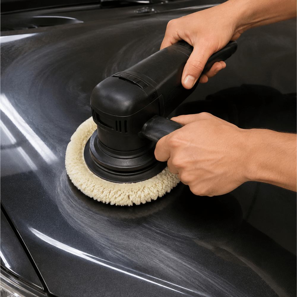High Teck 3 Inch Dia Wool Compound Buffing Pads, 2 pack