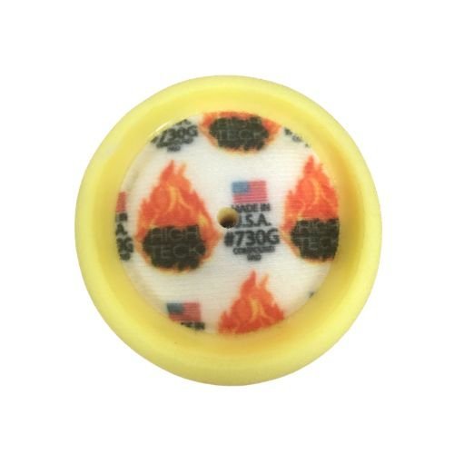 High Teck 3 Inch Dia Yellow Foam Compound Buffing Pads, 2 pk