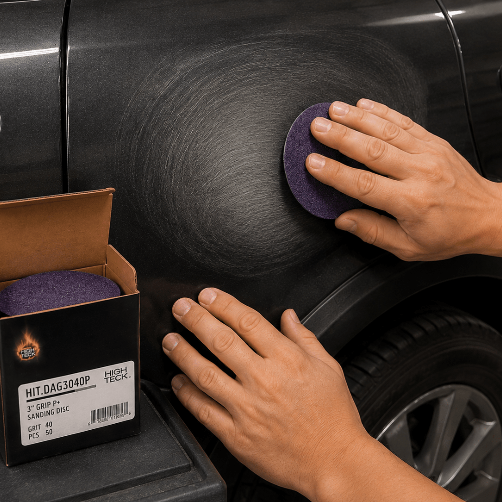 High Teck 3 Inch Purple Ceramic Grip Sanding Disc | 50 pk