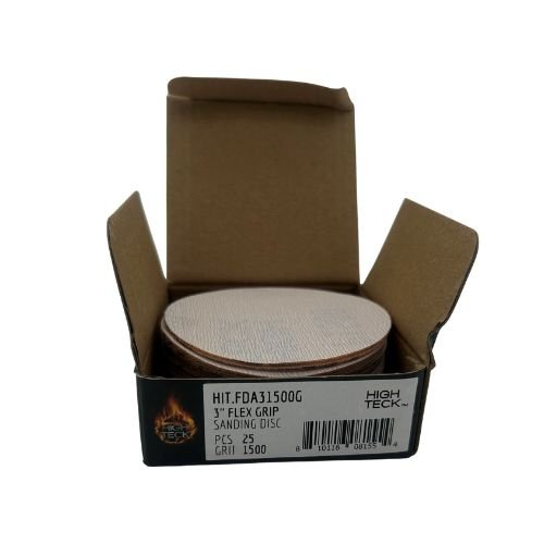 High Teck 3 Inch Super Fine Grit Flexible Grip Sanding Disc | 25 pk