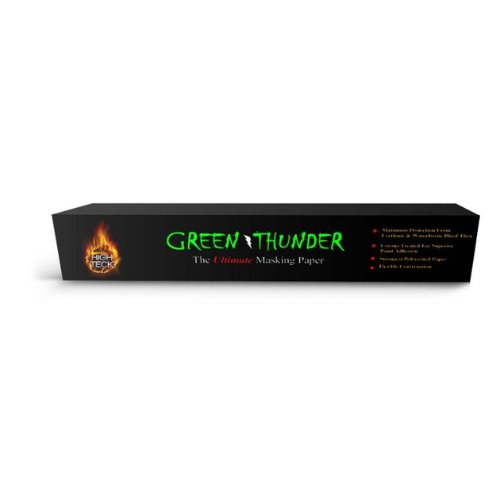 High Teck 36 in x 500 ft Green Thunder Masking Paper, 30 Lb Weight - VirtuColor Supply