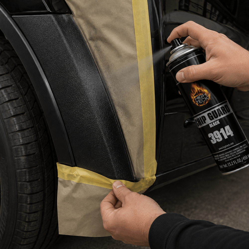 High Teck 3914 Textured Black Chip Guard Coating, 15 oz Aerosol