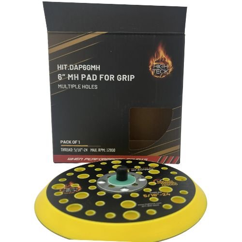 High Teck 6" Dia Multi - Hole Velcro Backup Pad for Palm Sander - VirtuColor Supply
