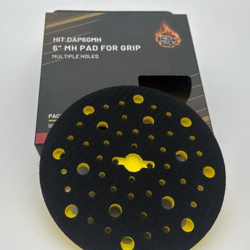 High Teck 6" Dia Multi-Hole Velcro Backup Pad for Palm Sander