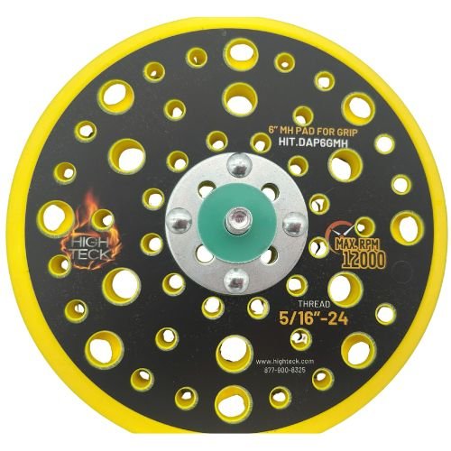 High Teck 6" Dia Multi-Hole Velcro Backup Pad for Palm Sander