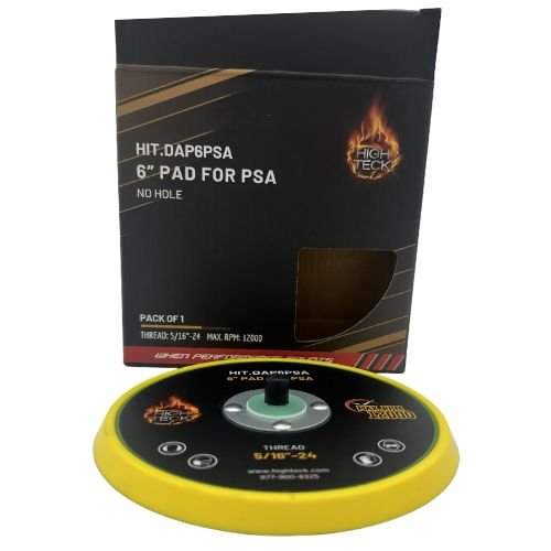 High Teck 6" Dia Sticky Backup Pad for Palm Sander | 5/16" - 24 Thread - VirtuColor Supply