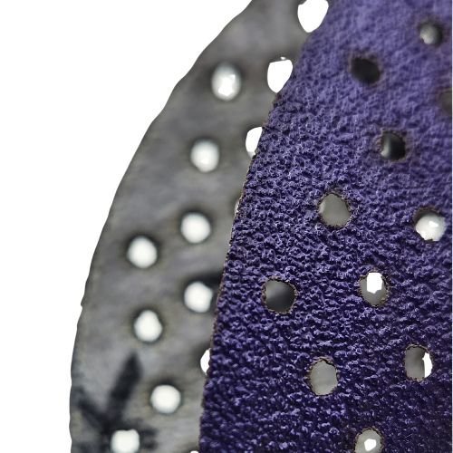 High Teck 6 In Multi-Hole Purple Ceramic Grip Sanding Disc | 50 pk
