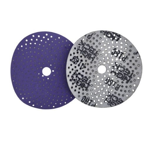 High Teck 6 In Multi-Hole Purple Ceramic Grip Sanding Disc | 50 pk