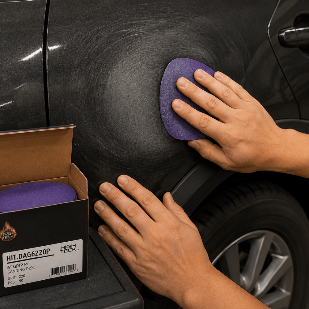 High Teck 6 Inch Purple Ceramic Velcro Back Sanding Disc | 50 pk