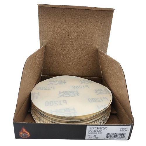 High Teck 6 Inch Super Fine Grit Flexible Grip Sanding Disc | 25 pk
