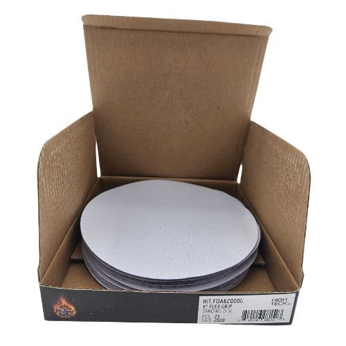 High Teck 6 Inch Super Fine Grit Flexible Grip Sanding Disc | 25 pk