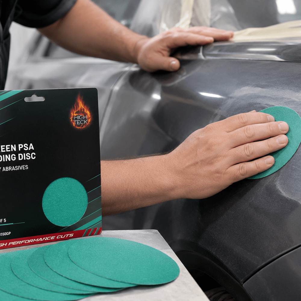 High Teck 8 Inch 80 Grit Green PSA Sanding Disc | Job Pack of 5