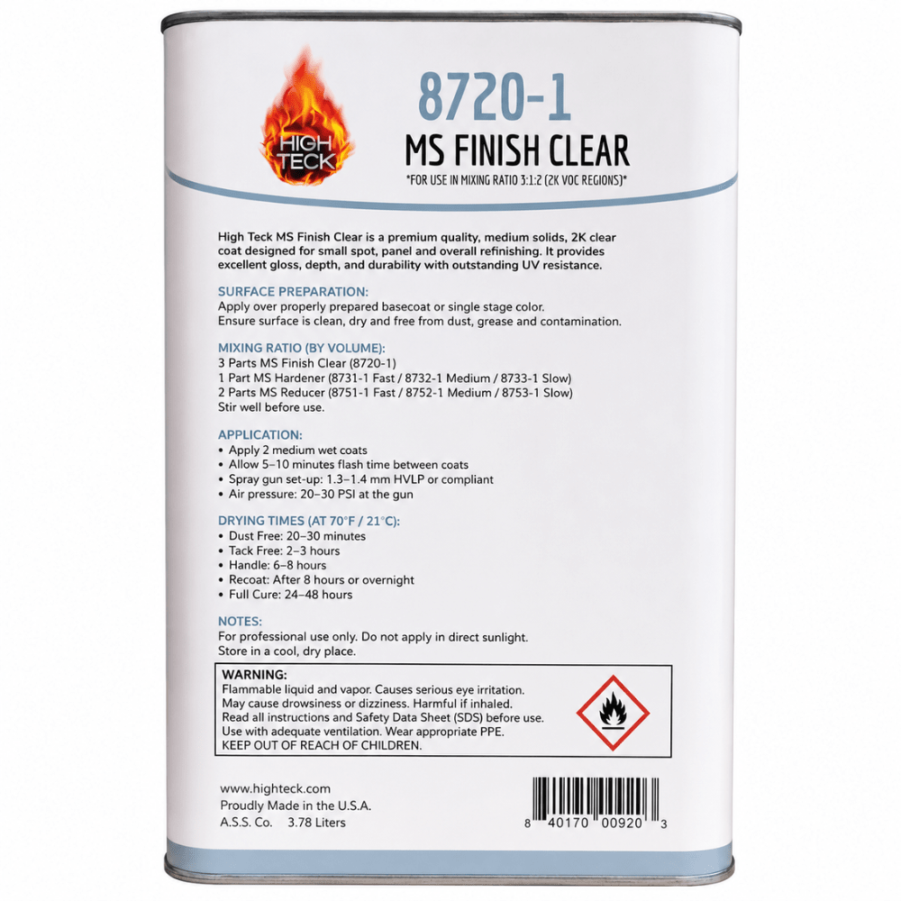 High Teck 8720 4:1 MS Ultimate Overall Finish Clear | 1 Gal