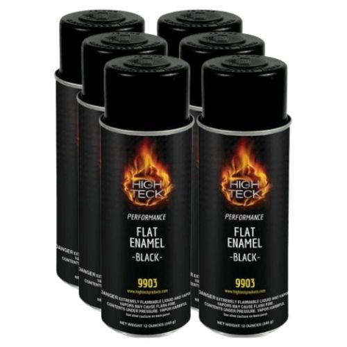 High Teck 9903 Chassis (Flat) Black Enamel 12 oz, Box of 6 Cans - VirtuColor Supply