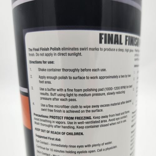 High Teck Final Finish Polishing Compound for Swirl Marks