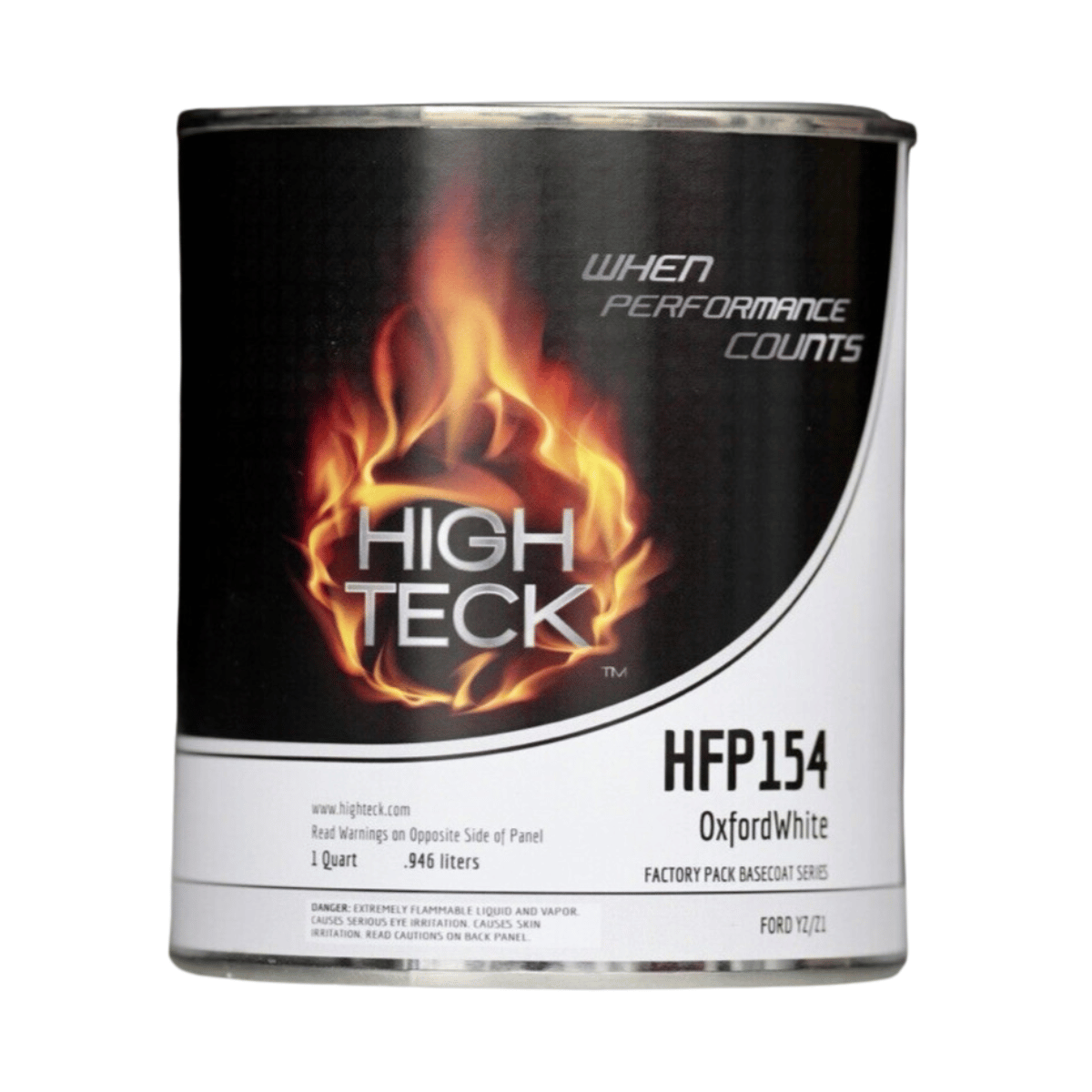 High Teck HFP154 Oxford White Ford YZ/Z1 Basecoat Paint, Quart - VirtuColor Supply