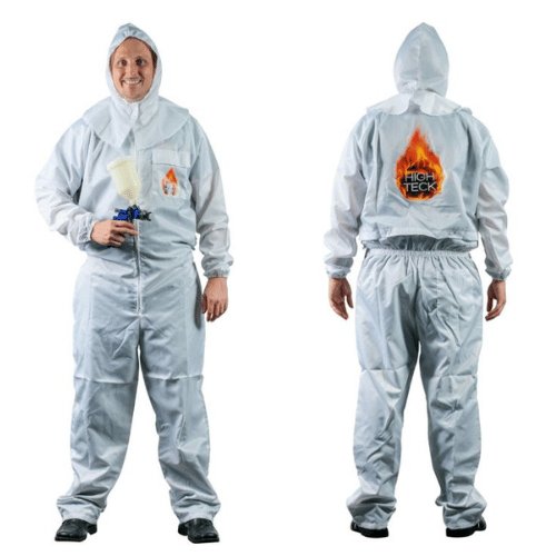 High Teck Premium White Polyester Paint Suit - VirtuColor Supply