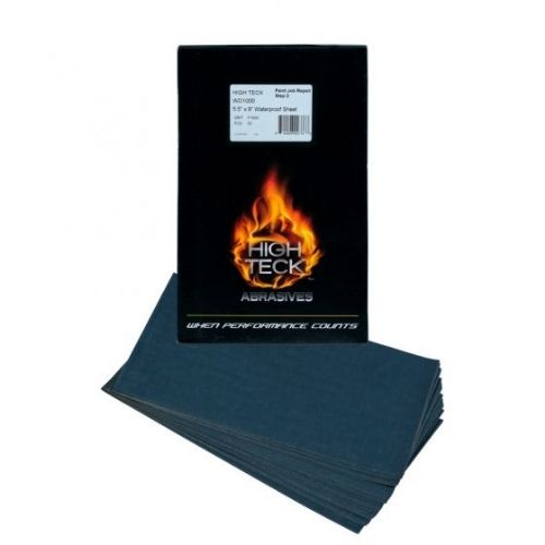 1000 Grit 5.5x9 in Waterproof Sanding Sheet, 50 pk, High Teck