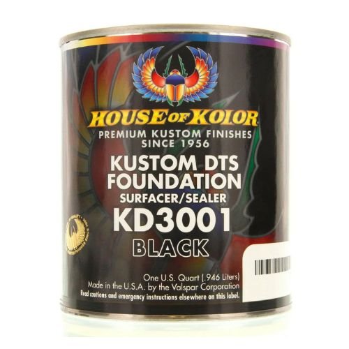 HOUSE OF KOLOR KD3001 Black DTS Primer Surfacer/Sealer, Qt - VirtuColor Supply