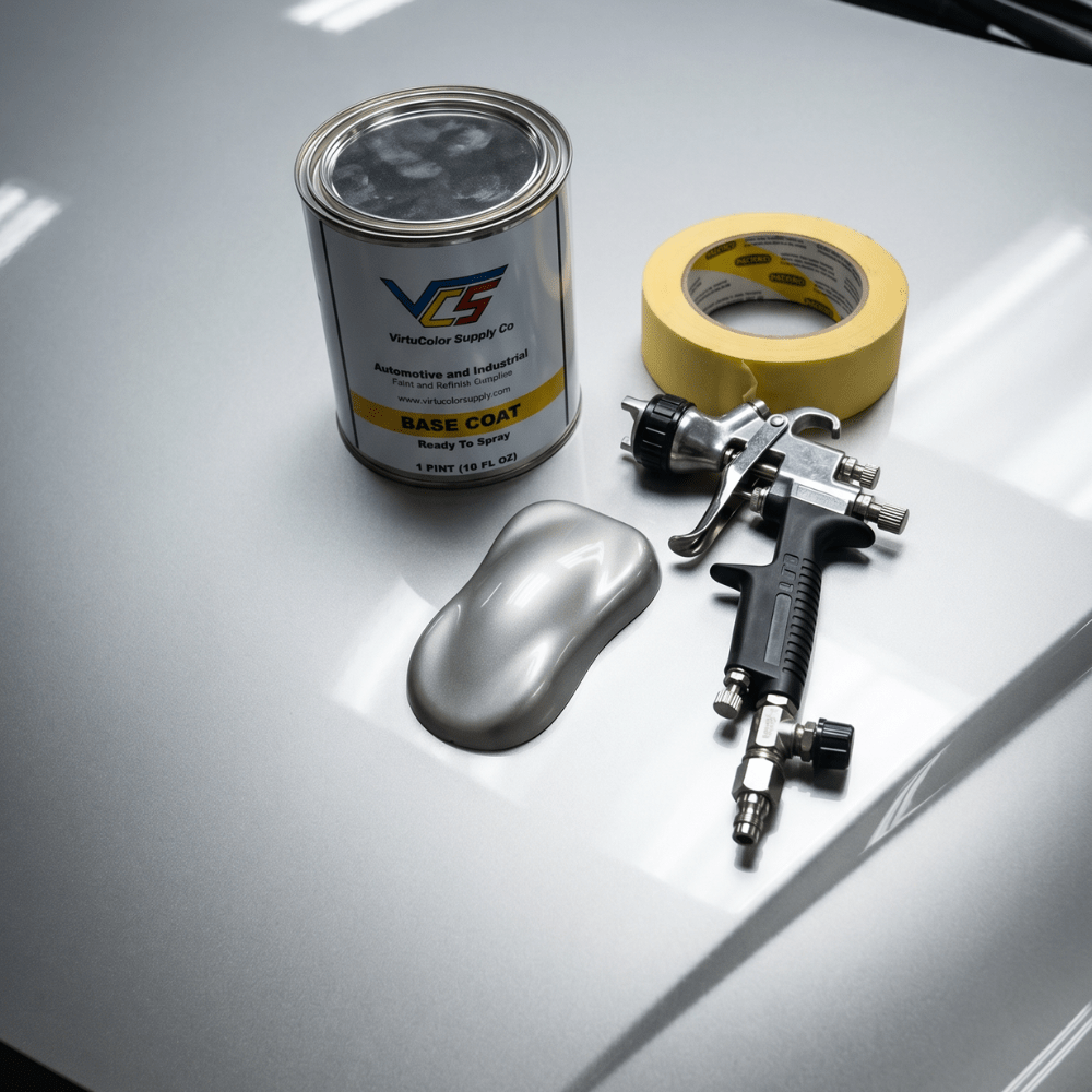 Hyundai W8/WW8 Ice White Metallic Low VOC Basecoat Paint, 3 Stage