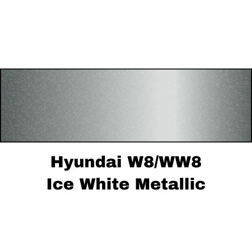 Hyundai W8/WW8 Ice White Metallic Low VOC Basecoat Paint, 3 Stage - VirtuColor Supply