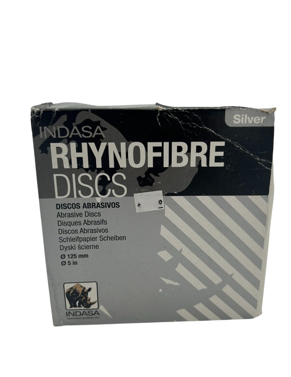 INDASA  Rhynofibre A Silver Resin Grinding Disc, 5 in, 36 Grit | Clearance Item