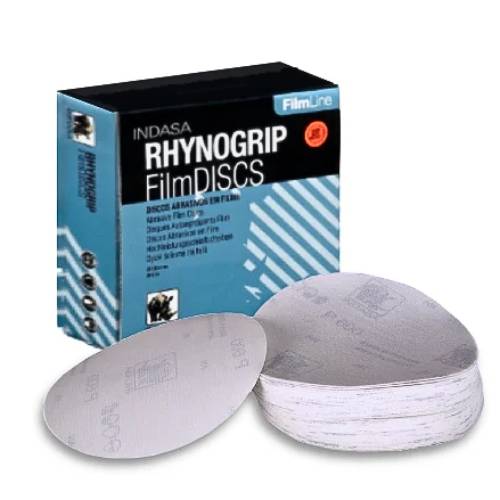 Indasa Rhynogrip 6 in 1000 Grit White Sanding Film Discs, 50 pc - VirtuColor Supply