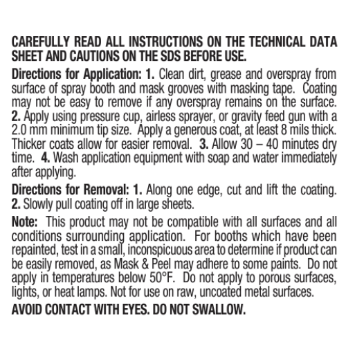 Klean-Strip Mask & Peel CMP229 Peelable Spray Booth Coating, 5 gal