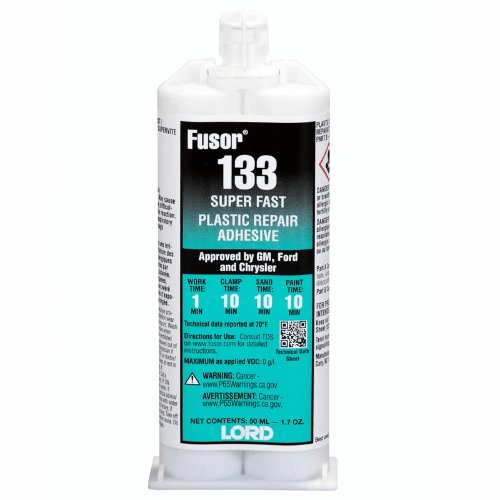 Lord Fusor 133 (50ML) Black Super Fast Cure Plastic Repair Adhesive - VirtuColor Supply