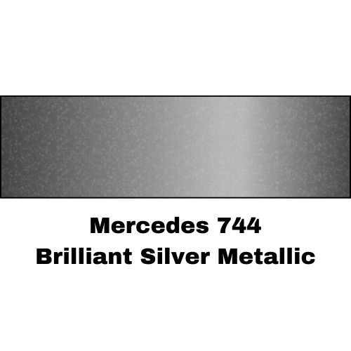 Mercedes 744 Brilliant Silver Metallic Low VOC Basecoat Paint - VirtuColor Supply