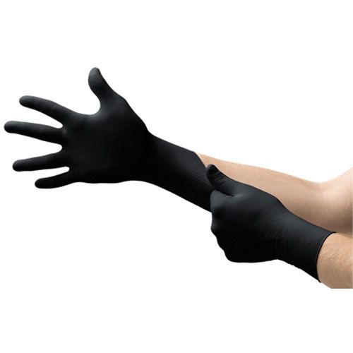 Microflex Onyx N642 Medium Black Nitrile Disposable Gloves, Box of 100