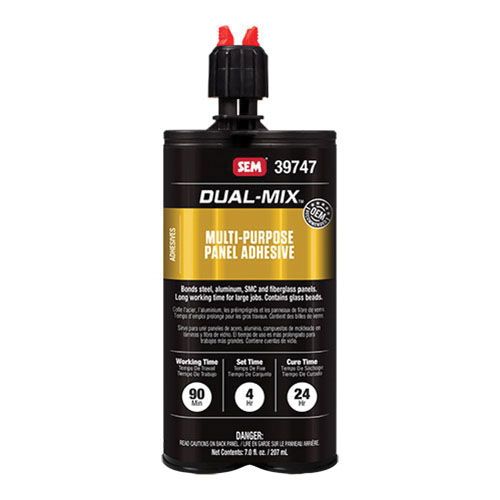 SEM®Dual-Mix™ 39747 Multi-Purpose 2-Component Black Panel Adhesive, 7 oz Cartridge