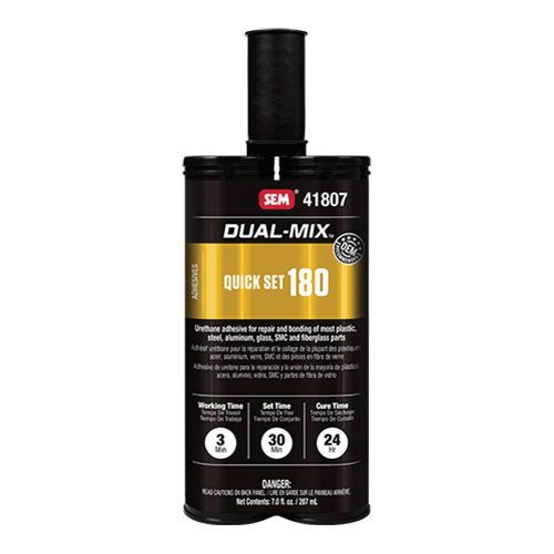 SEM Dual-Mix 41807 Quick Set 180 Urethane Adhesive, 7 oz Cartridge