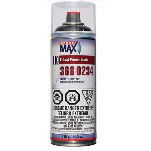 SprayMax 3680234 Black 1K E-Coat Primer, 11.2 oz Aerosol