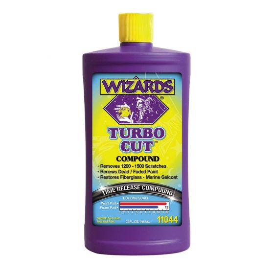 WIZARDS TURBO CUT 11044 High Gloss Time Release Compound, 32 oz