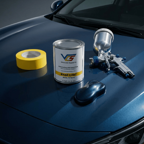 GM 722J Dark Ming Blue Metallic Low VOC Basecoat Paint