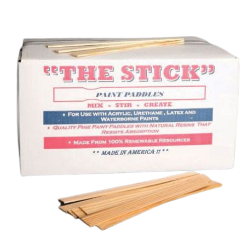 12 in Wood Paint Sticks, Economy case of 1000