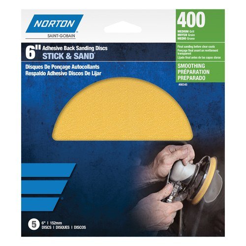 Norton 6" Stick and Sand PSA Disc | 5pk - VirtuColor Supply