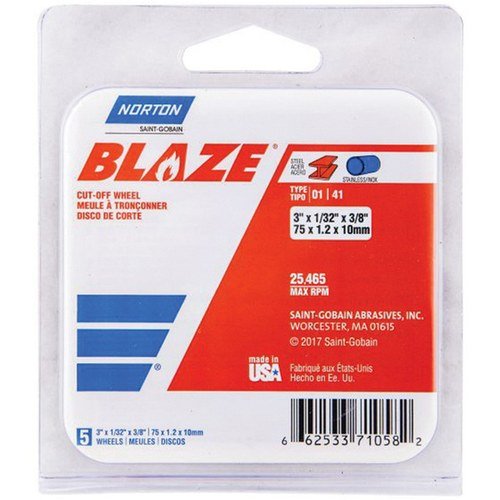 Norton Blaze Small-Diameter Cut-Off Wheel, 3"
