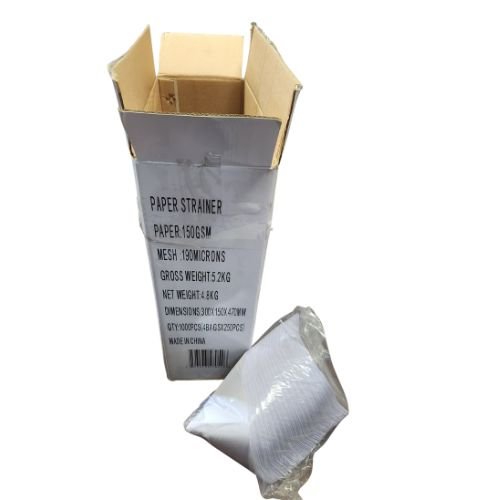 Paper Economy Strainer 190 Micron Nylon Mesh, Case of 1000 - VirtuColor Supply