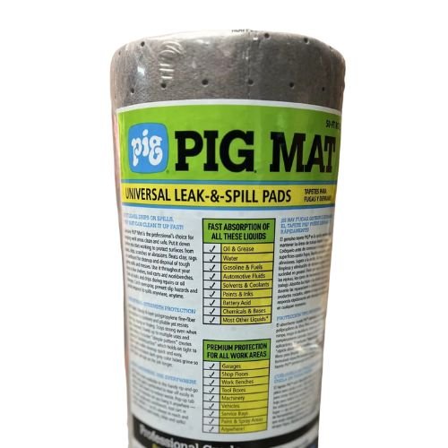 PIG 25201 15 in x 50 ft Gray Oil and Fluid Absorbent Mat Roll - VirtuColor Supply