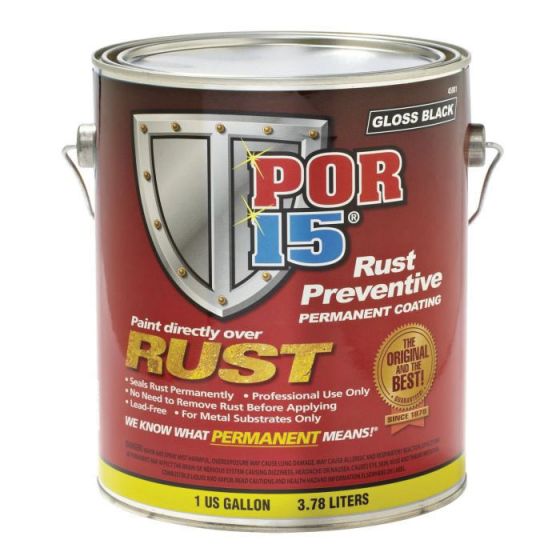 POR-15® 45001 Gloss Black Rust Preventive Coating, 1 Gallon