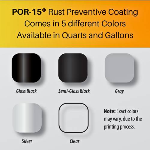 POR - 15® 45001 Gloss Black Rust Preventive Coating, 1 Gallon - VirtuColor Supply