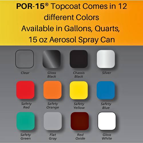 POR - 15® 45804 Quart Gloss Black Top Coat DTM Paint - VirtuColor Supply