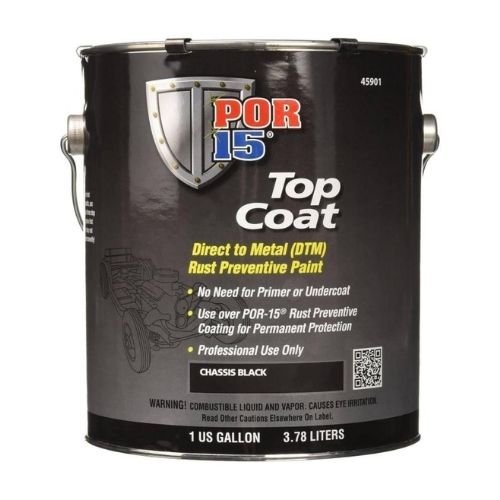 POR - 15® 45901 Chassis Black Top Coat DTM Paint, 1 Gal - VirtuColor Supply