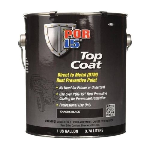 POR-15® 45901 Chassis Black Top Coat DTM Paint, 1 Gal