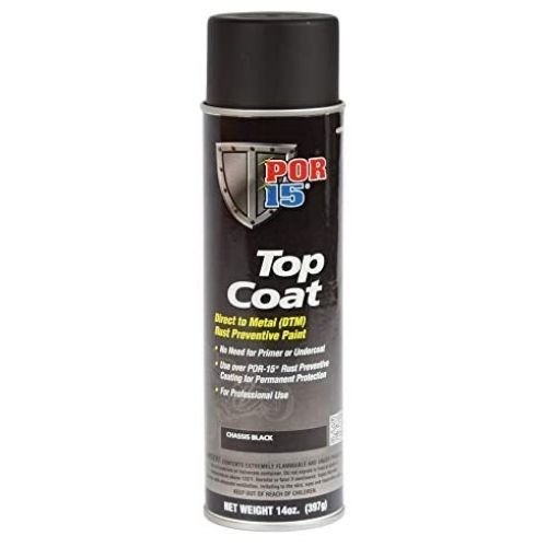 POR - 15 45918 Chassis Black Top Coat DTM Paint, 14 oz Aerosol Can - VirtuColor Supply