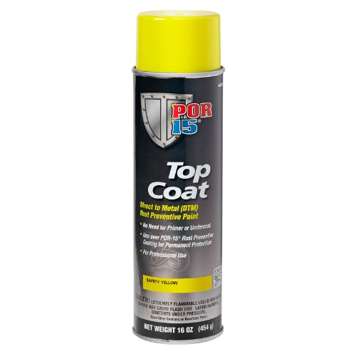 POR - 15 46318 Safety Yellow Top Coat DTM Paint, 16 oz - VirtuColor Supply