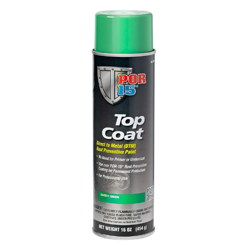 POR-15 46518 Safety Green Top Coat DTM Paint, 16 oz